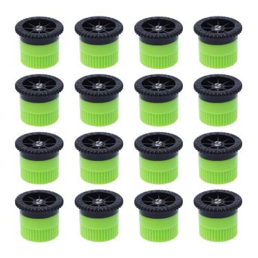 Imagem de Honoson 16 peças de cabeça de pulverizador pop-up de substituição de raio de arco variável de alta eficiência compatível com Rainbird, irrigador pop-up Hunter Orbit (10 van, verde)
