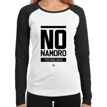 Imagem de Baby Look Raglan No namoro, Yes balada Manga Longa - Foca na Moda, Bra