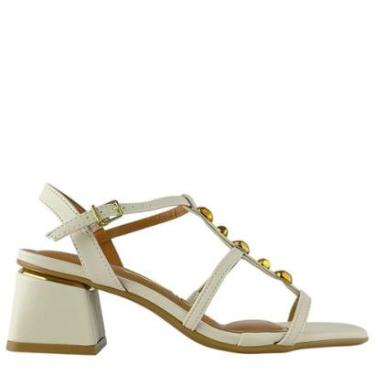 Imagem de Sandália Feminina Vizzano com Salto Bloco e Aplicações Douradas-Feminino