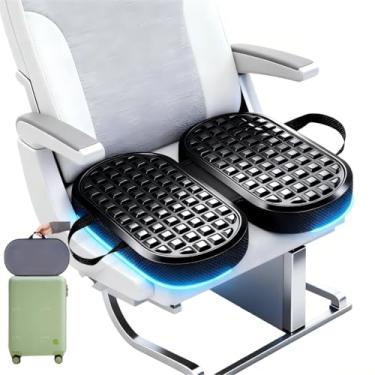 Imagem de Almofada de assento de avião para voos longos, almofadas dobráveis de tamanho pequeno, almofadas de assento para cadeira de escritório de estádio, carro, espuma viscoelástica reversível, cóccix