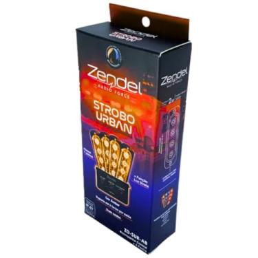 Imagem de Farol Led Strobo Automotivo Sinalização Profissional+Central Controle Giroflex Viatura Polícia Segurança Ambulância Guincho 7 Efeitos - Zendel (4, Âmbar)