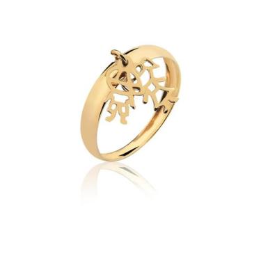 Imagem de Anel Pingente Menina,menino, 2 Bonecos Ouro Puro  Amarelo18k - SUBLIME