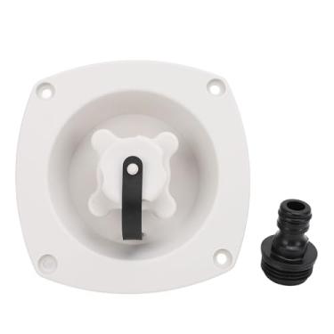 Imagem de Eujgoov Conector de Entrada de água Rv Com Válvula de Retenção, Flange de Preenchimento de água para Motorhome, Campervan, Atv, Iate (Branca)