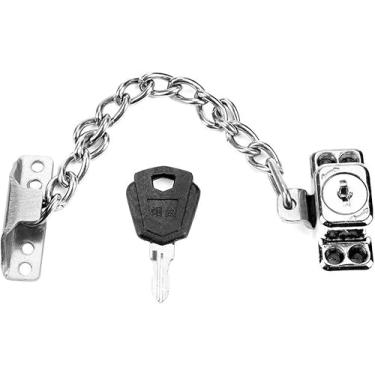 Imagem de Corrente de segurança de porta, trava de porta, fechadura de corrente de porta de aço inoxidável, antifurto, trava de dedução para trava de segurança de janelas de batente