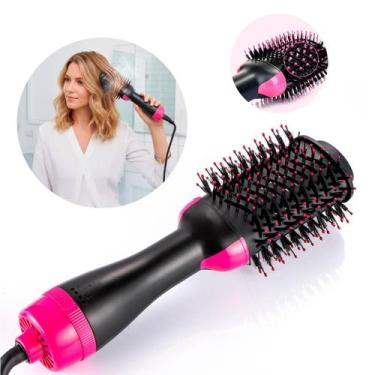 Imagem de Escova Secadora e Alisadora Profissional 2 em 1 Brilho e Antifrizz Cab