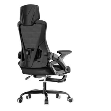 Imagem de Cadeira Ergonômica Para Escritório Jogadores Com Suporte Lombar Ajustável Reclinável Computador (A819+Black + Footrest)