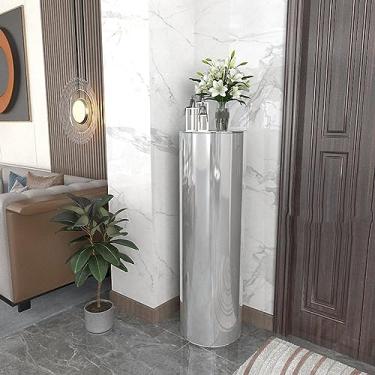 Imagem de Sapateira giratória de 360° com portas, rack de sapatos redondo organizador de armazenamento de sapatos, suporte giratório moderno armário de sapatos alto para entrada quarto armário de canto (cor