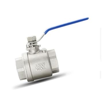Imagem de Válvula esférica manual de 2 peças rosca fêmea SS304/SS201 aço inoxidável DN65/DN80/DN100(DN80)