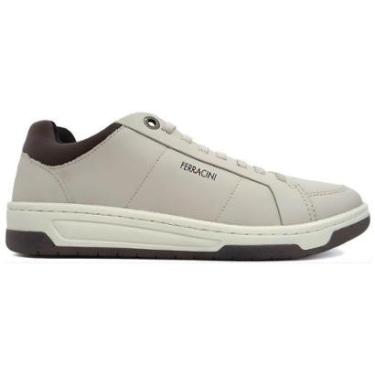 Imagem de Tênis Sapatênis Ferracini Dubay Vox Couro Masculino Bege-Masculino
