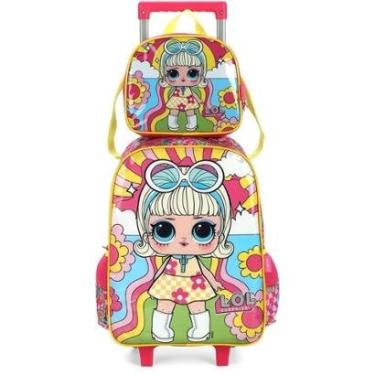 Imagem de Kit Mochila de Rodinhas Lancheira Luxcel Lol Suprise Rosa-Feminino