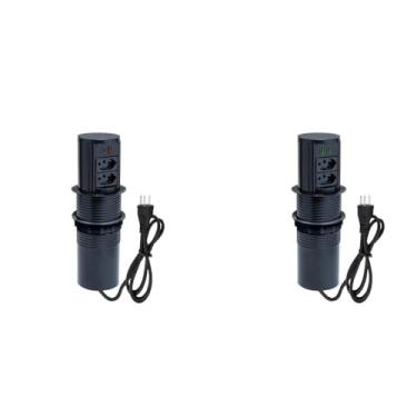 Imagem de Kit Torres Tomadas Totem Automático 2 Tom 10A 2 e 2USB 4.9A COR:PRETO