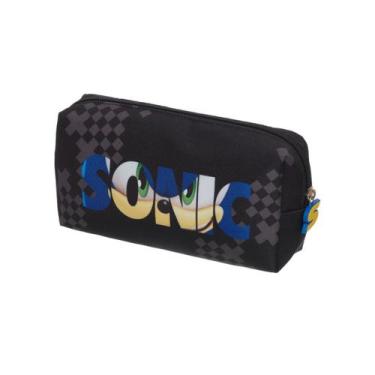 Imagem de Estojo Grande Escolar Simples Sonic Always Running Meninos - Pacific, 