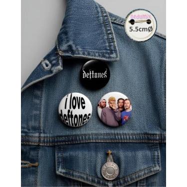 Imagem de Botton GEDUMIX Banda Deftones 1.0 - 3 Peças, 5.5cmØ Alfinete
