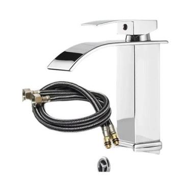 Imagem de Pia De Lavabo Em Aço Inoxidável Preto Com Tubo De Entrada De Água Quen