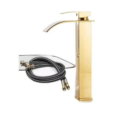 Imagem de Pia De Lavabo Em Aço Inoxidável Preto Com Tubo De Entrada De Água Quen