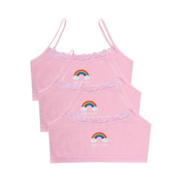 Imagem de Sutiãs De Treino Pequenos Com Estampa De Arco-Íris Para Meninas Adoles