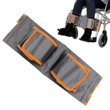 Imagem de Alça de perna para cadeira de rodas - Cinto de retenção seguro ajustável, alça de panturrilha para cadeira de rodas de retenção segura - para adultos deficientes, idosos, pacientes, acessórios de