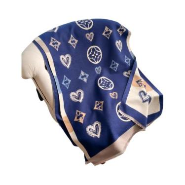 Imagem de Cachecol De Luxo Feminino Em Caxemira Pashmina, Manta Quente De Invern