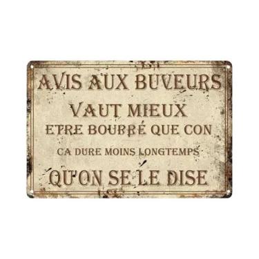 Imagem de Placa De Metal Vintage Retrô Engraçada Para Decoração De Parede De Bar