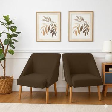 Imagem de Kit 02 Cadeira Decorativa Liz Suede para Sala salão recepção . - SONHO