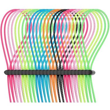 Imagem de Frienda — Kit de 24 peças de alças elásticas para óculos de natação, óculos de natação com alça elástica ajustável para troca de óculos de natação com 24 braçadeiras para trava de cordão para suprimentos de natação