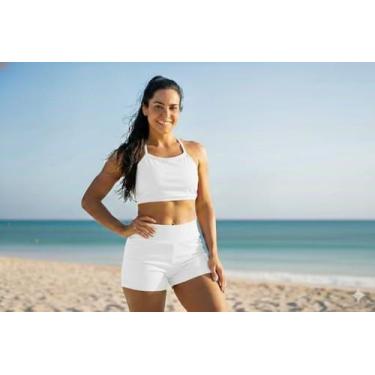 Imagem de shortinho elastano - Nascer do Sol, Branco, GG