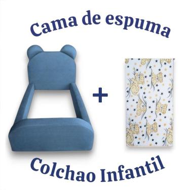 Imagem de Cama Infantil Segura E Confortável Soft Com Colchão Azul