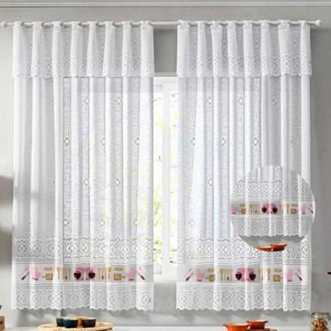 Imagem de Cortina para Cozinha Renda 2,00x1,20m c/ Bandô - Interlar , Cozinheira