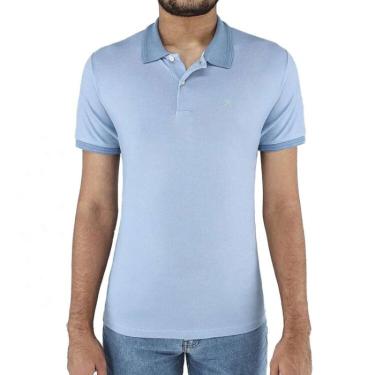 Imagem de Camiseta Polo Ogochi Slim Casual Masculino - Azul claro