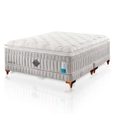 Imagem de Colchão De Látex Híbrido Qgel Com Cobre Box Solteiro King 96x203cm