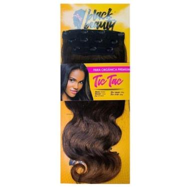 Imagem de Aplique Tic Tac Orgânico Ondas Tamanho 75Cm - Cor Preto/Mel Escuro - B