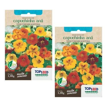 Imagem de 2x Capuchinha Ana Tom Thumb Sortida Comestível Colorida 1g
