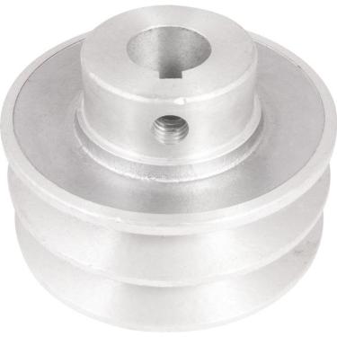Imagem de Polia Alumínio 2 Canais Perfil A 80mm Com Furo 19mm Vonder