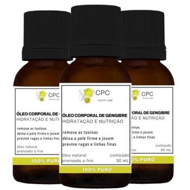 Imagem de Óleo Corporal Antioxidante de Gengibre 100% puro 30ml Kit com 3 unidad