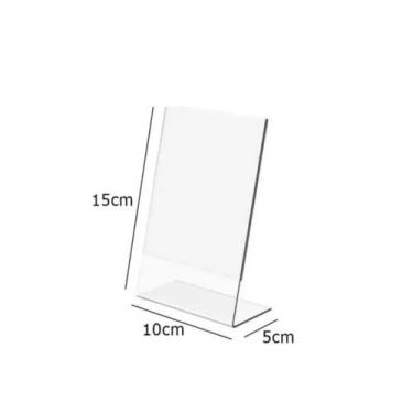 Imagem de 10 Displays L Expositor 10x15 Porta Cardápio Pix Qr Code - VISION LIGH