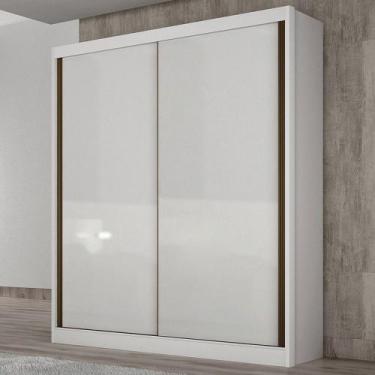 Imagem de Guarda-Roupa Solteiro Milazzo 2 Portas 3 Gavetas 100% Mdf Neve - Pnr M