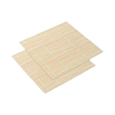Imagem de Esteira De Sushi De Bambu Branco Antiaderente Para Enrolar Rolos De Ar