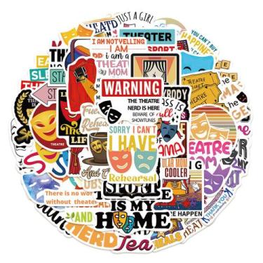 Imagem de Pacote de adesivos English Theatre Anime, 50 unidades à prova d'água -