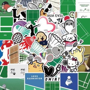 Imagem de Adesivos de vinil impermeável para badmintons, anime, 50 unidades/lote