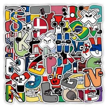 Imagem de Adesivos, 60 unidades/lote, alfabetos ingleses para decoração DIY - yi