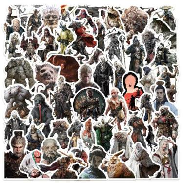 Imagem de Adesivos Blacks Myths Wukongs, vinil impermeável, anime, 57 unidades -