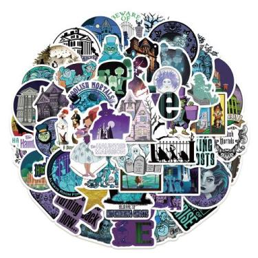 Imagem de Adesivos Haunteds Mansions, vinil impermeável, anime, 50 unidades/lote