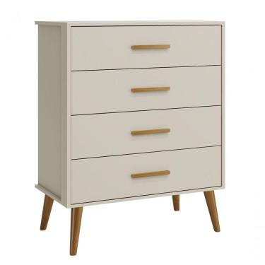 Imagem de Cômoda Gaveteira Retrô Isis Areia Fosco - Moveisaqui