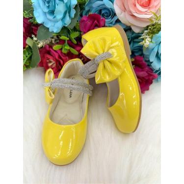 Imagem de Sapatilha Flor Di Mila Maya Amarela para Meninas - Conforto e Estilo, 