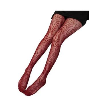 Imagem de Meias-calças De Rede Pretas Para Mulheres, Estilo Sexy Punk Lolita, Co