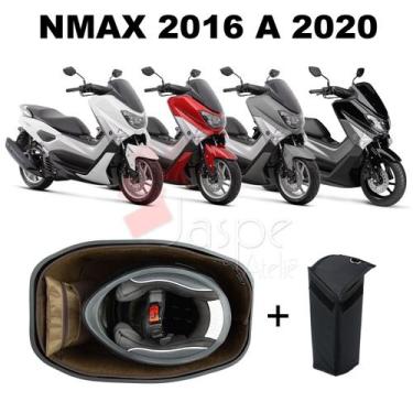 Imagem de Forração Yamaha Nmax Baú Forro Standard Marrom + Guidão - Jaspe Ateliê