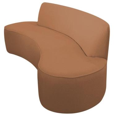 Imagem de Sofá Orgânico 03 Lugares 180cm Mônaco Bouclé Terracota - Nexta Casa