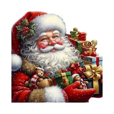 Imagem de Pintura Diamante 5D DIY De Natal: Decorações De Sacola Do Papai Noel -