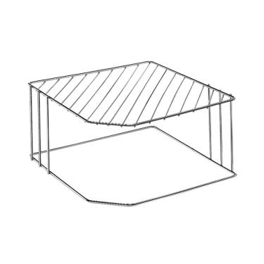 Imagem de Prateleira Cantoneira Organizadora de Pratos para Armário Arthi em Aço Aramado Prata