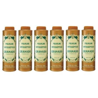 Imagem de 6x talco polvilho antisséptico para pés e axilas eficaz contra frieira